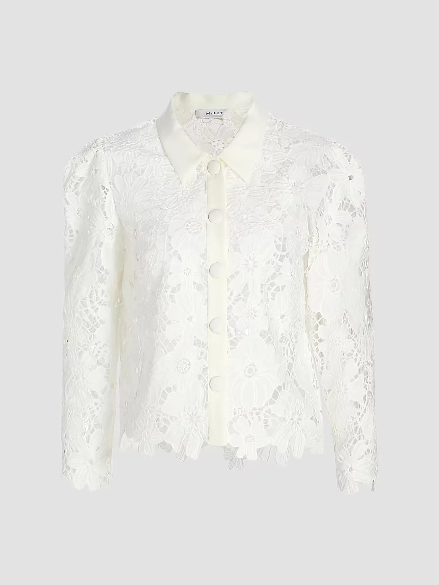 June Roja Lace Top by Milly