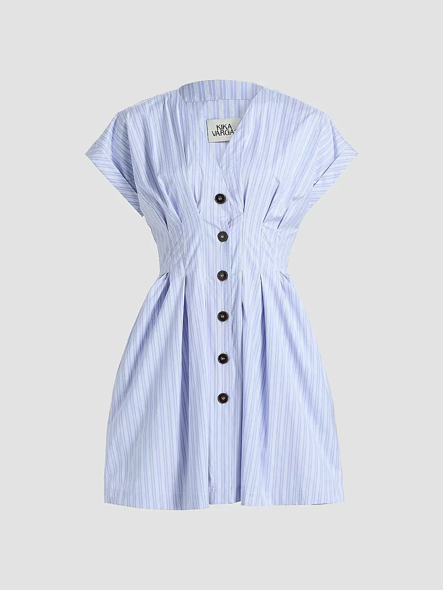 Billie Striped Cotton-Blend Minidress by Kika Vargas