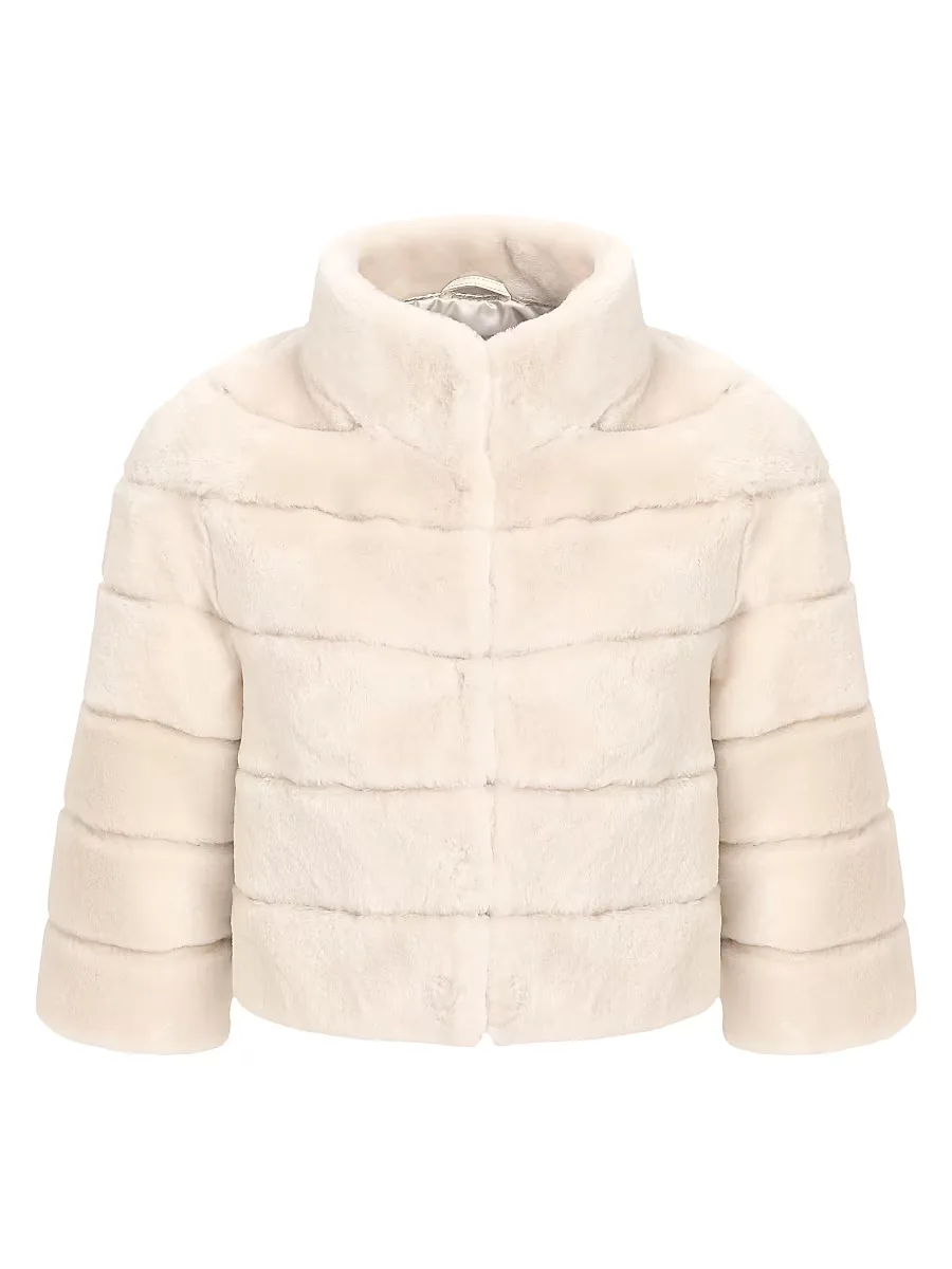 Shearling Lamb Bolero Coat by Gorski