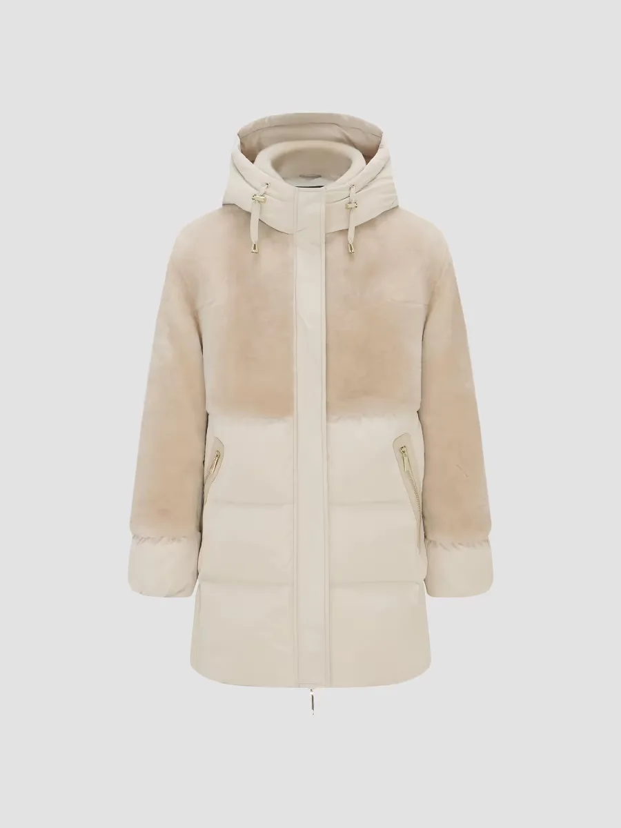 Select Shearling Lamb Quilted Down Parka by Gorski