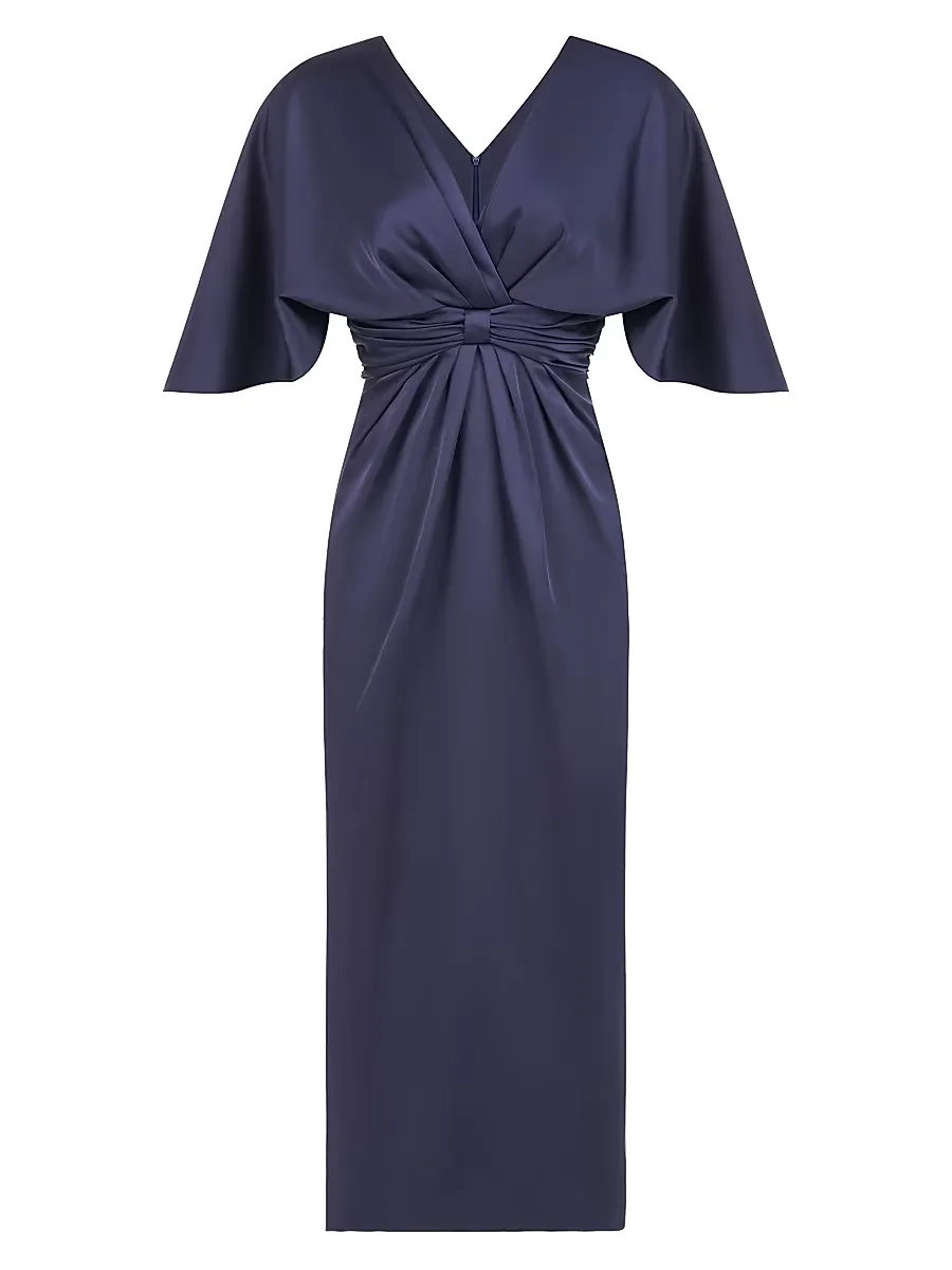 Lucia V-Neck Midi Dress by Theia