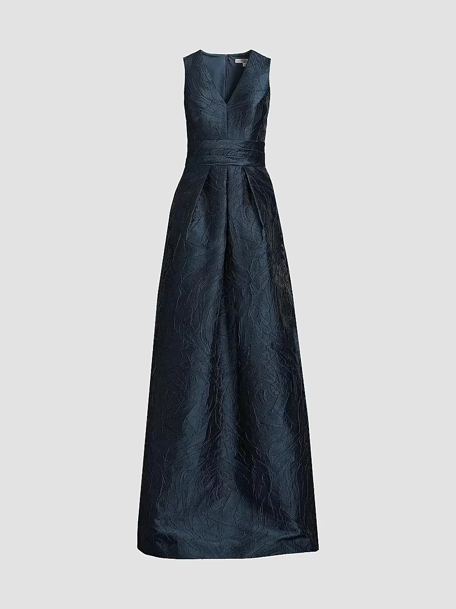 Mariah Jacquard Textured Gown