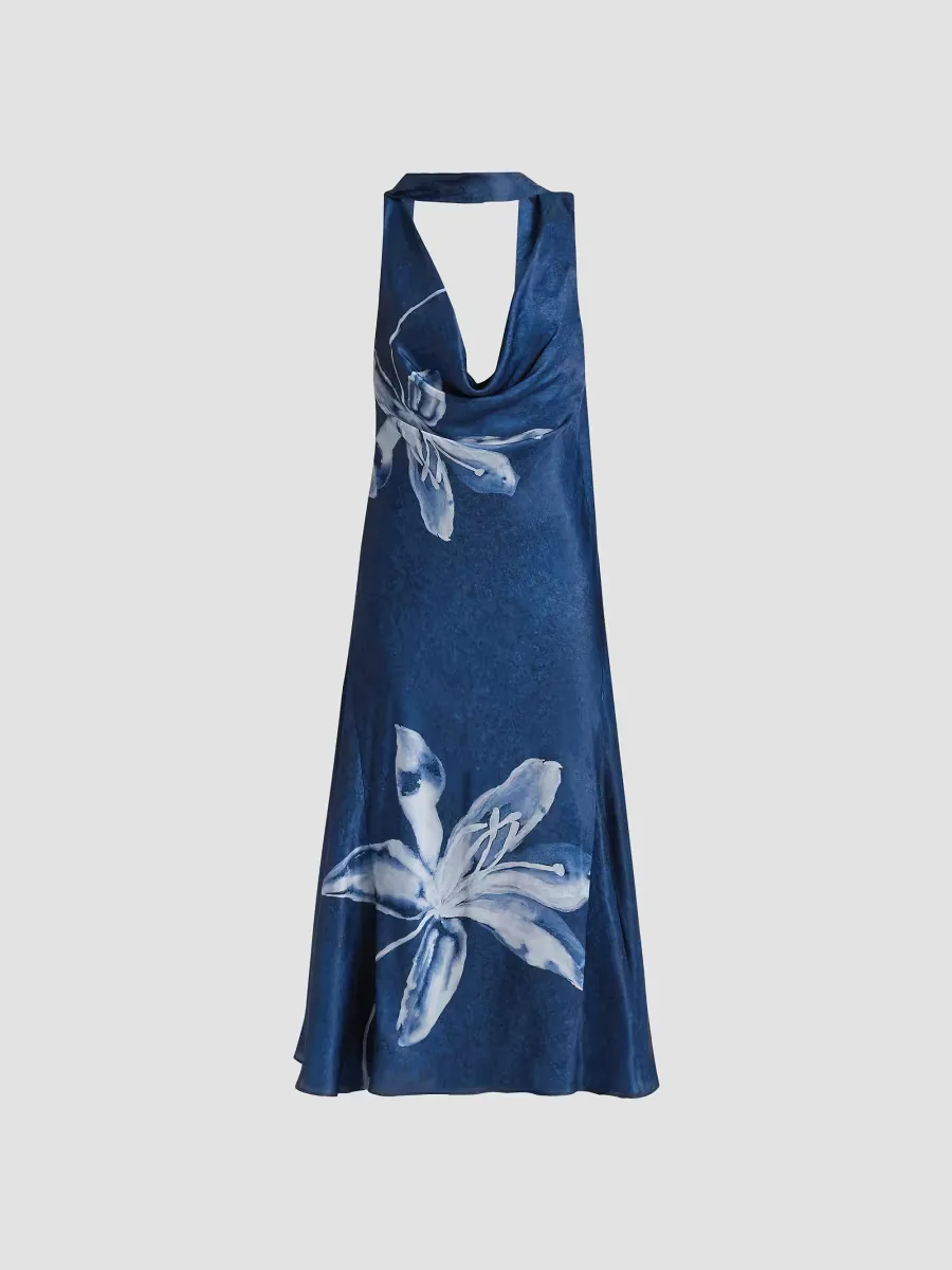 Sorelle Floral Cowl Midi-Dress
