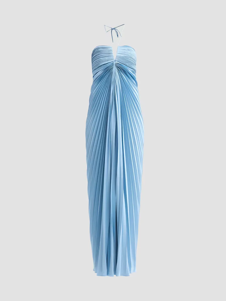 Ionea Pleated Halterneck Gown by Amur