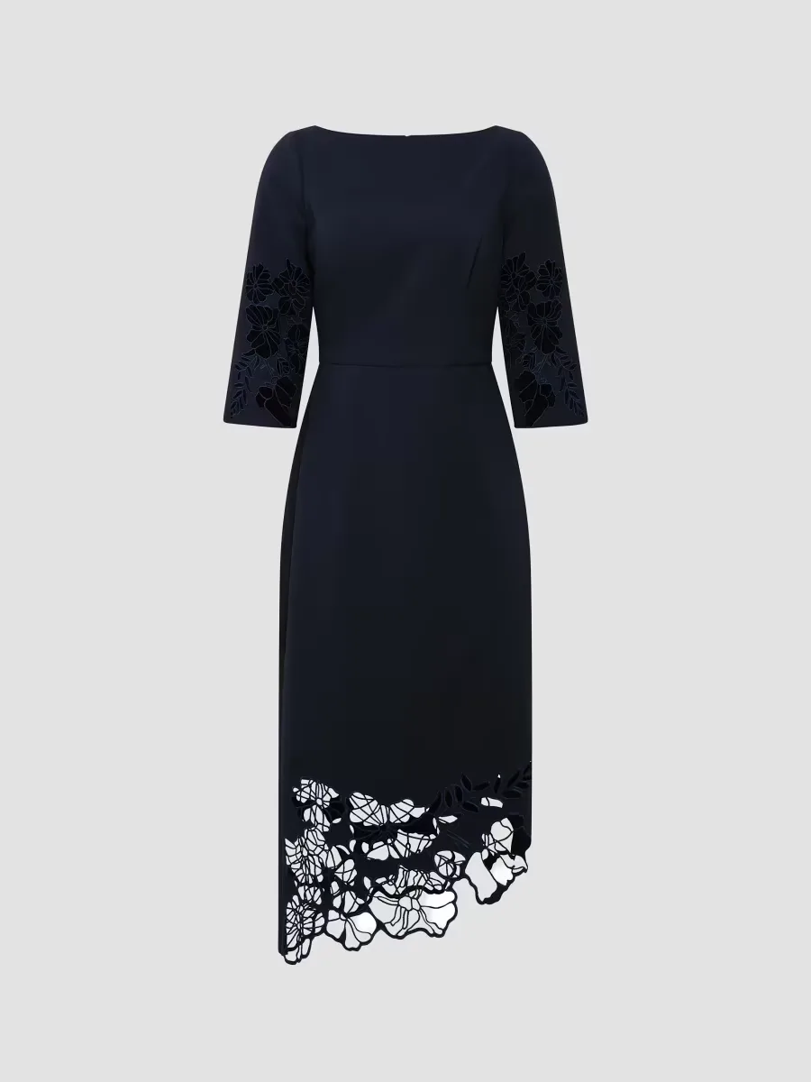 Vanna Guipure Lace Midi-Dress by Kay Unger