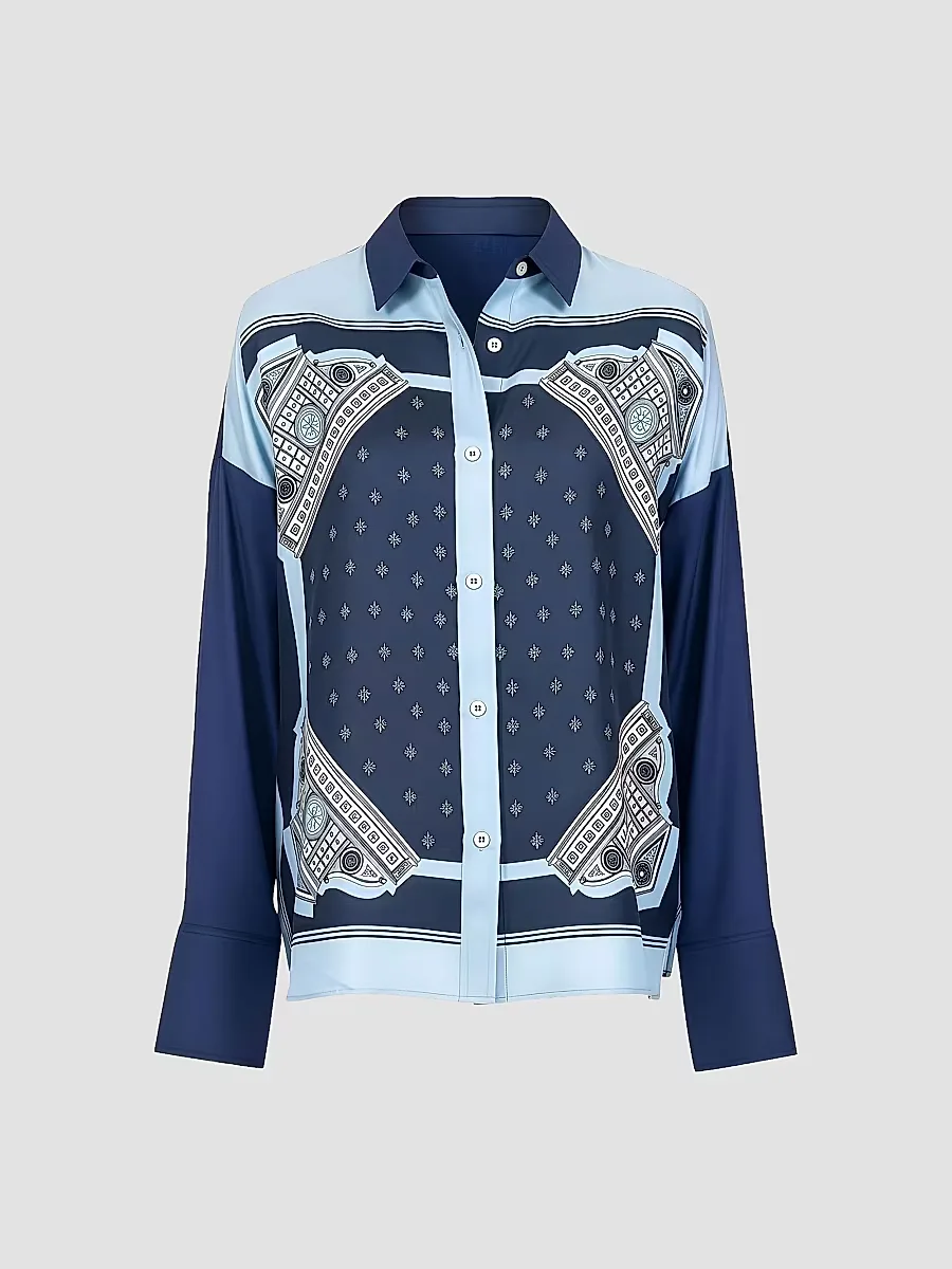 Sirene Scarf-Front Shirt by Callas Milano