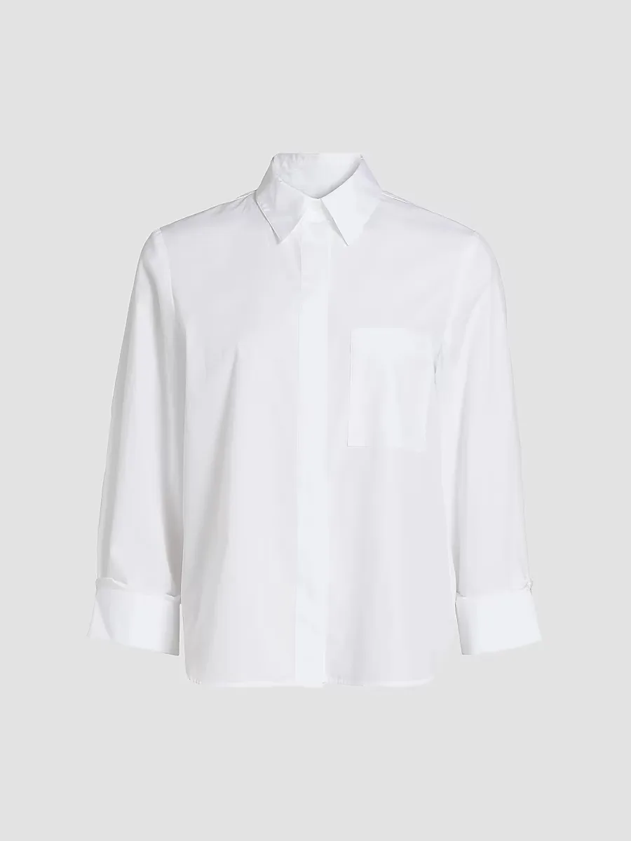 Boyfriend Cotton Patch Pocket Shirt by TWP