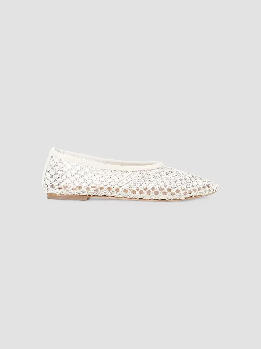 Alba Crocheted Ballet Flats by STAUD