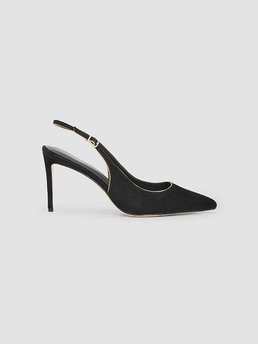 Vichy II 85MM Suede Slingback Pumps by L'AGENCE