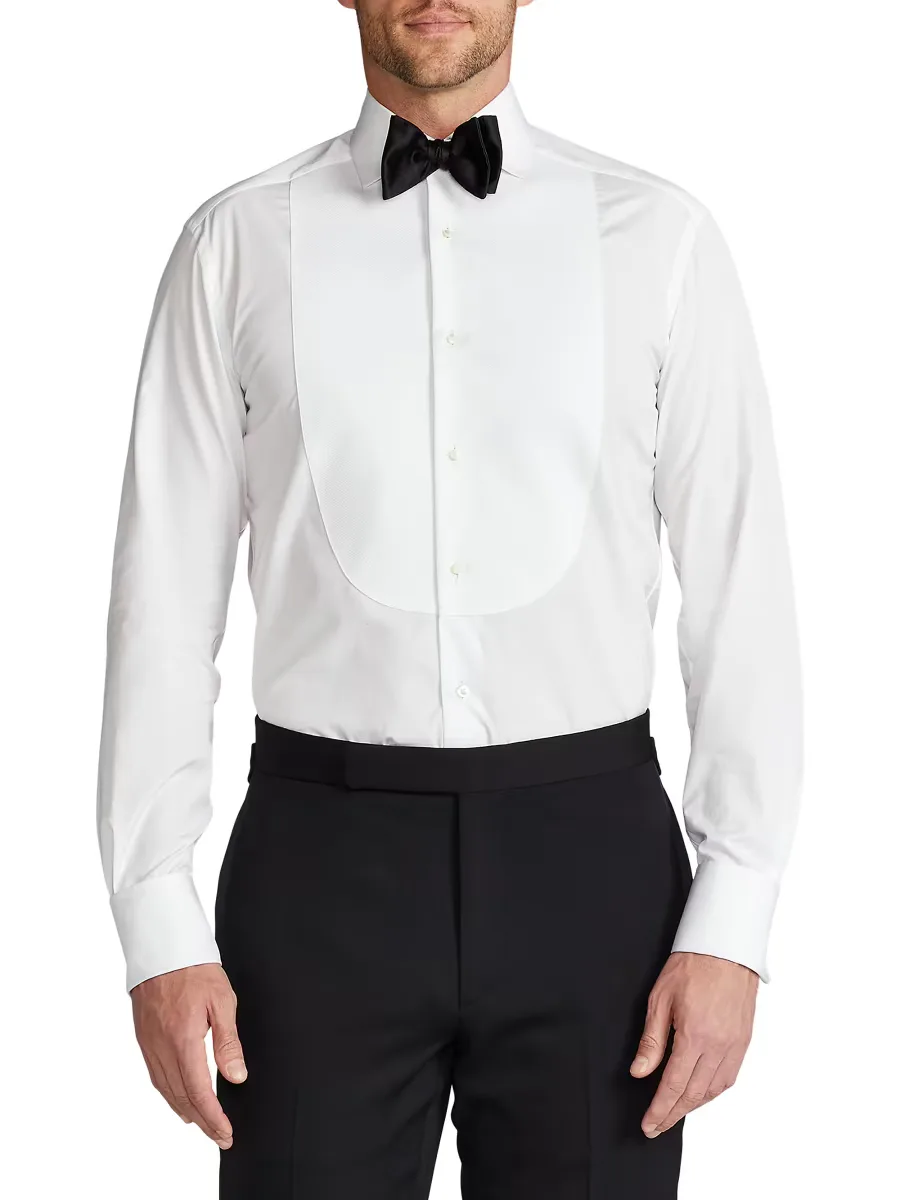 Purple Label Aston Poplin Tuxedo Shirt by Ralph Lauren