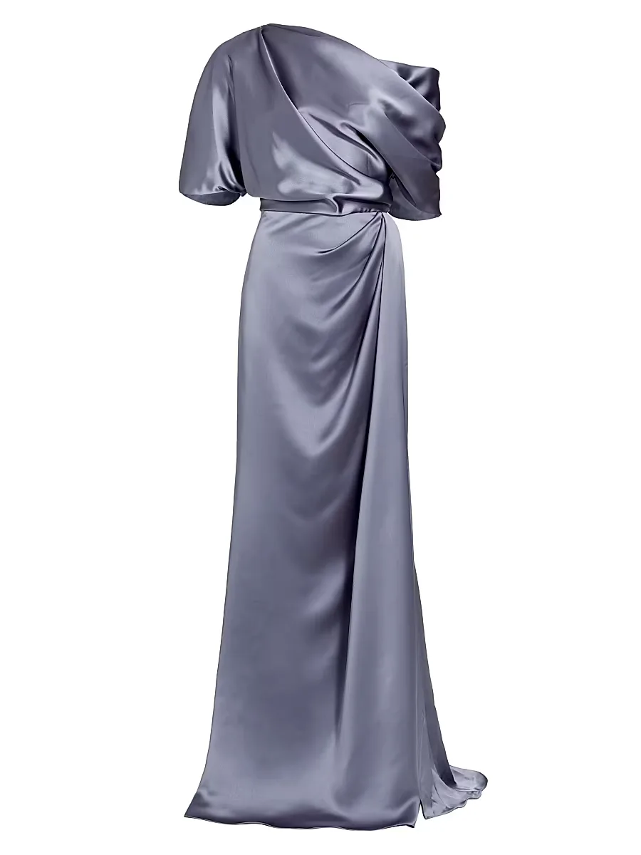 Draped Off-The-Shoulder Gown