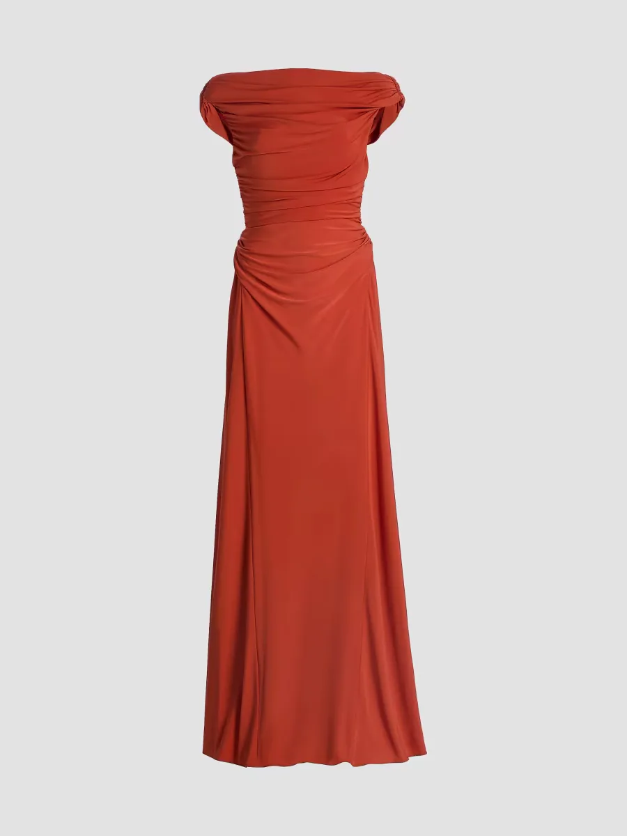 Jersey Cowlback A-Line Gown by Amsale