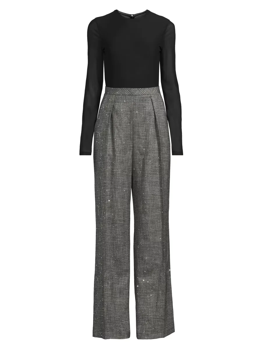Dante Mixed Media Jumpsuit by Black Halo