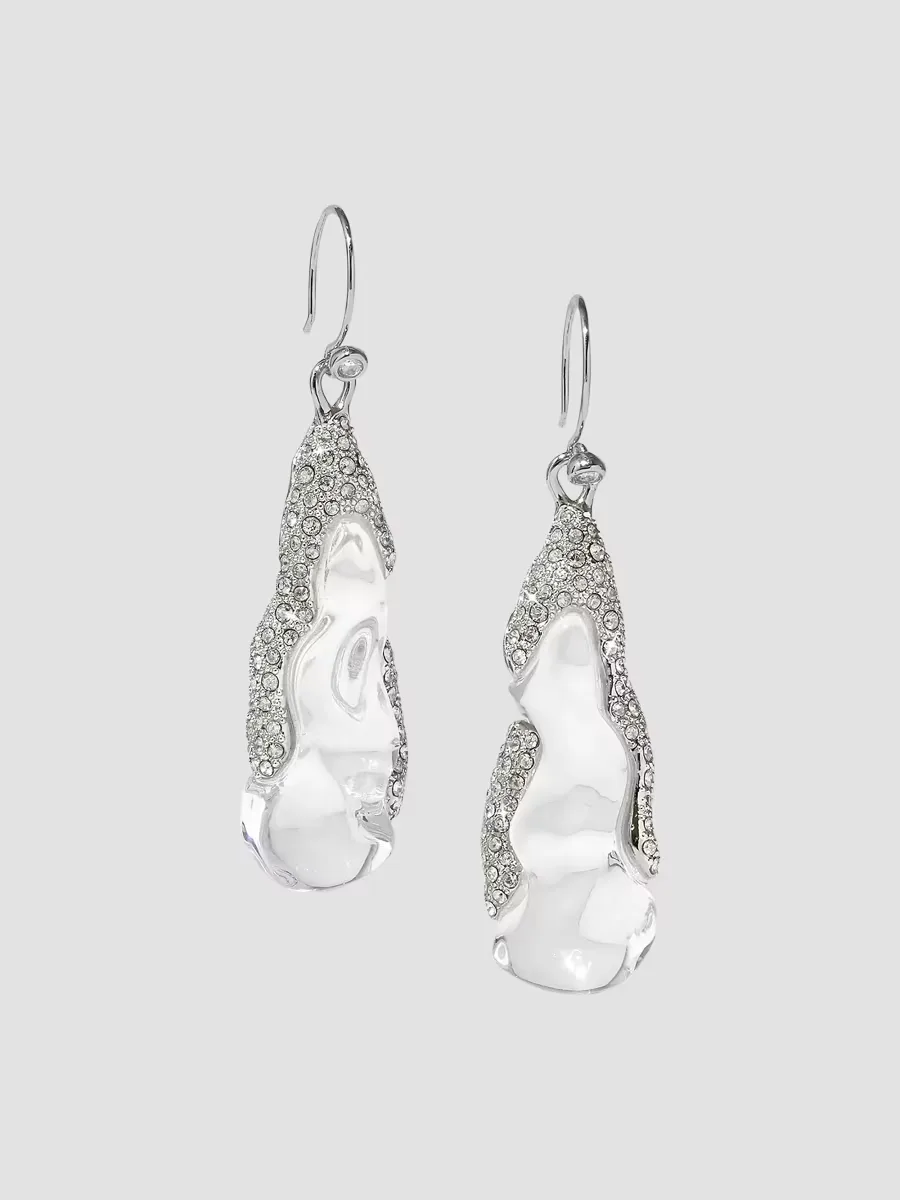 Silverlake Rhodium-Plated, Lucite & Crystal Drop Earrings