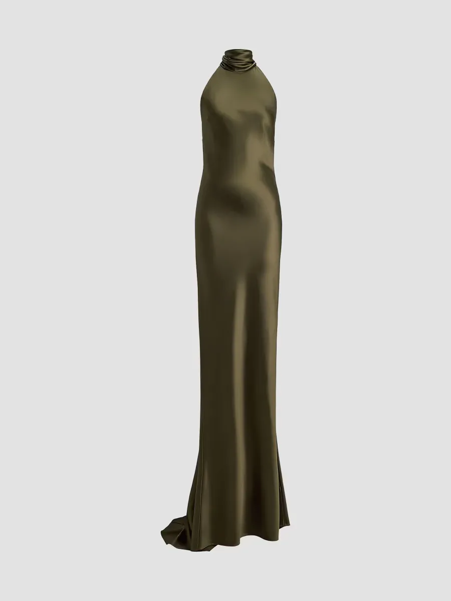 Ralph Lauren Collection Chilton Satin Evening Dress