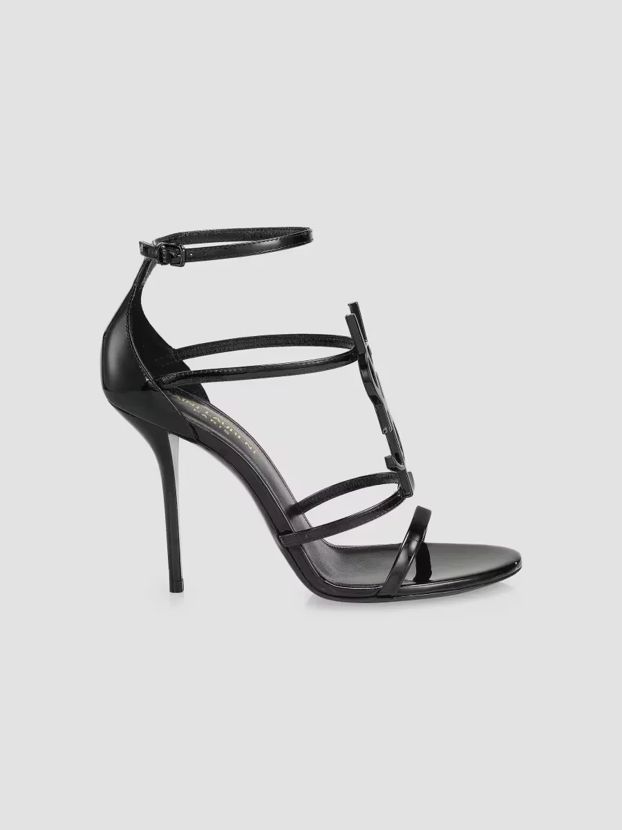 Cassandra Leather Sandals by Saint Laurent