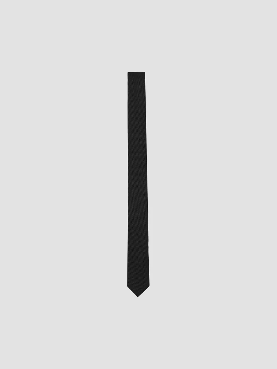 Signature Evening Skinny Tie in Silk Grosgrain by Saint Laurent