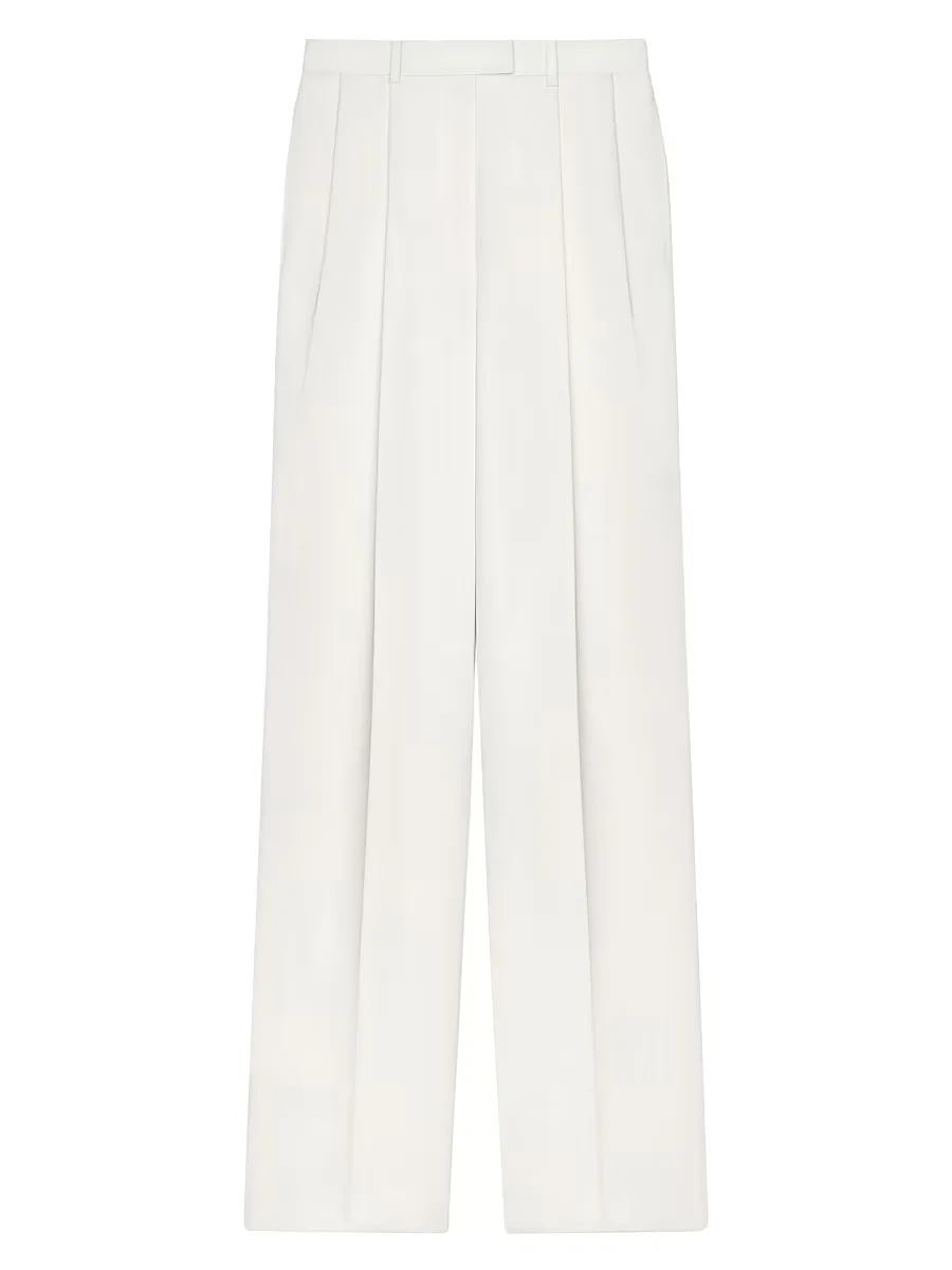 Double Pleat Pants in Wool and Mohair