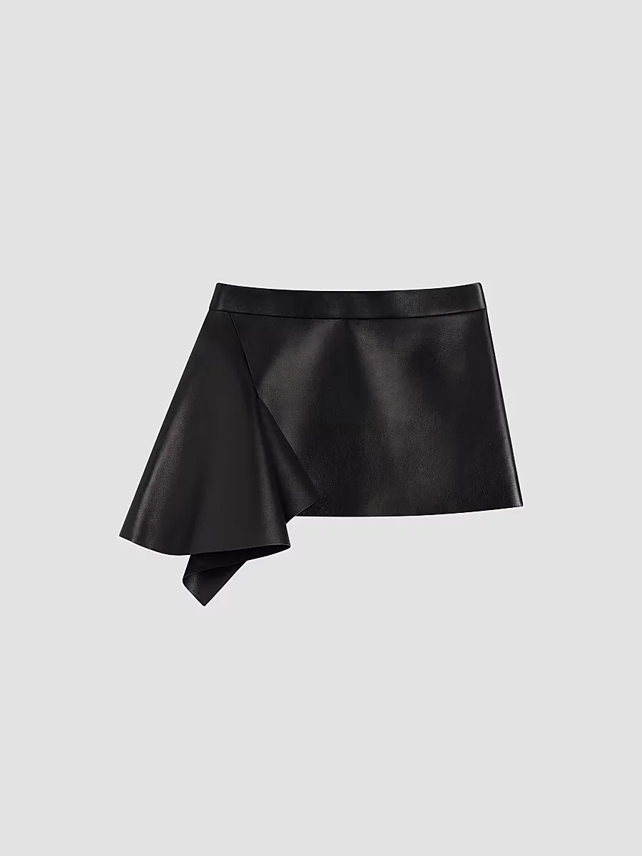 Slashed Mini Skirt in Leather by GIVENCHY