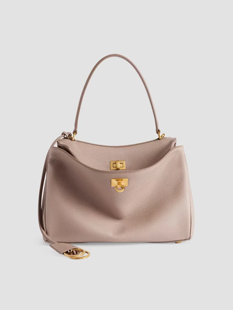 Rodeo Small Grained Calfskin Top Handle Bag by Balenciaga