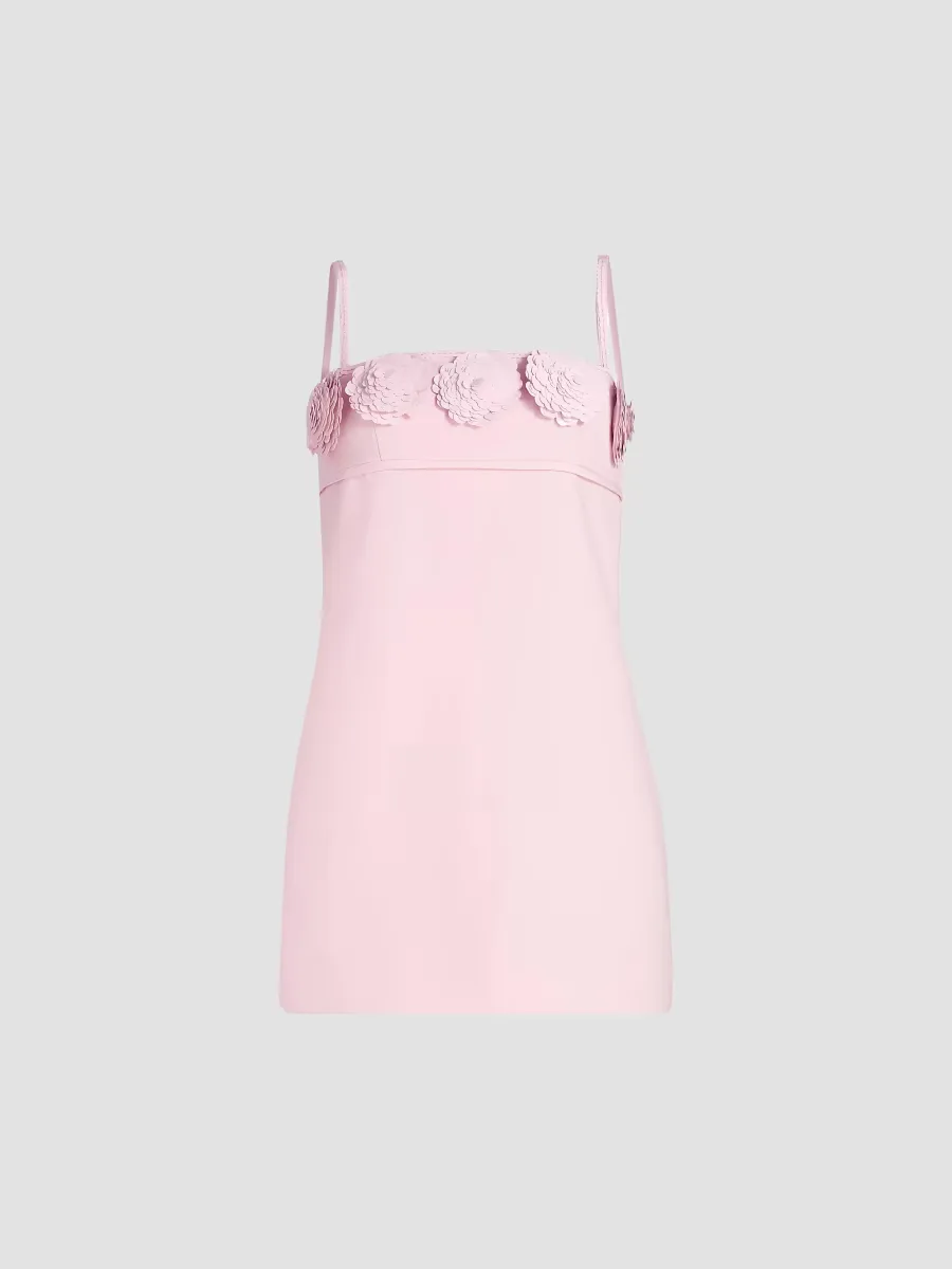 Paillette-Embellished Floral-Appliqué Minidress by Self Portrait