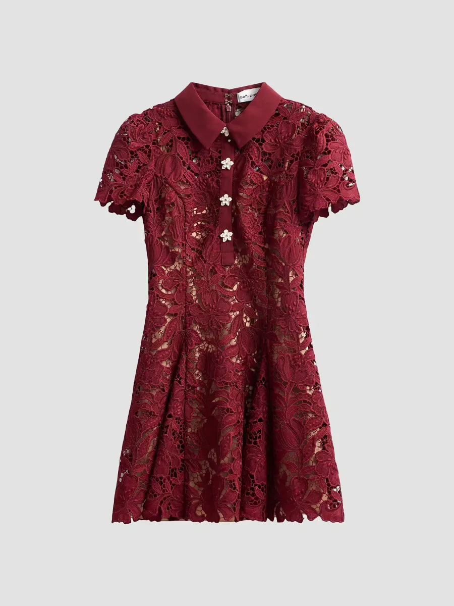Lace Mini Shirtdress by Self Portrait