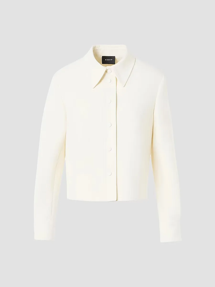 Talitha Cotton Shirt Jacket by Akris