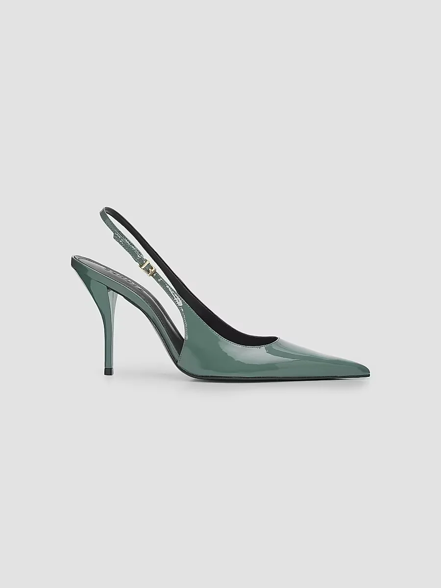 Diora 100MM Patent Leather Slingback Pumps by SCHUTZ