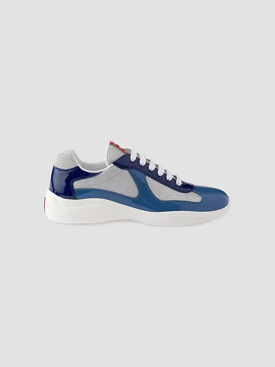Prada Patent Leather and Technical Fabric Americas Cup Sneakers