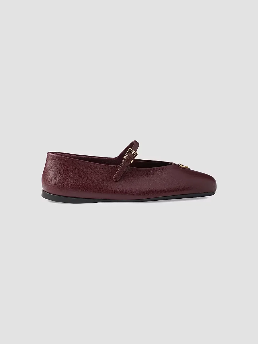 Nappa Leather Ballerinas by Prada