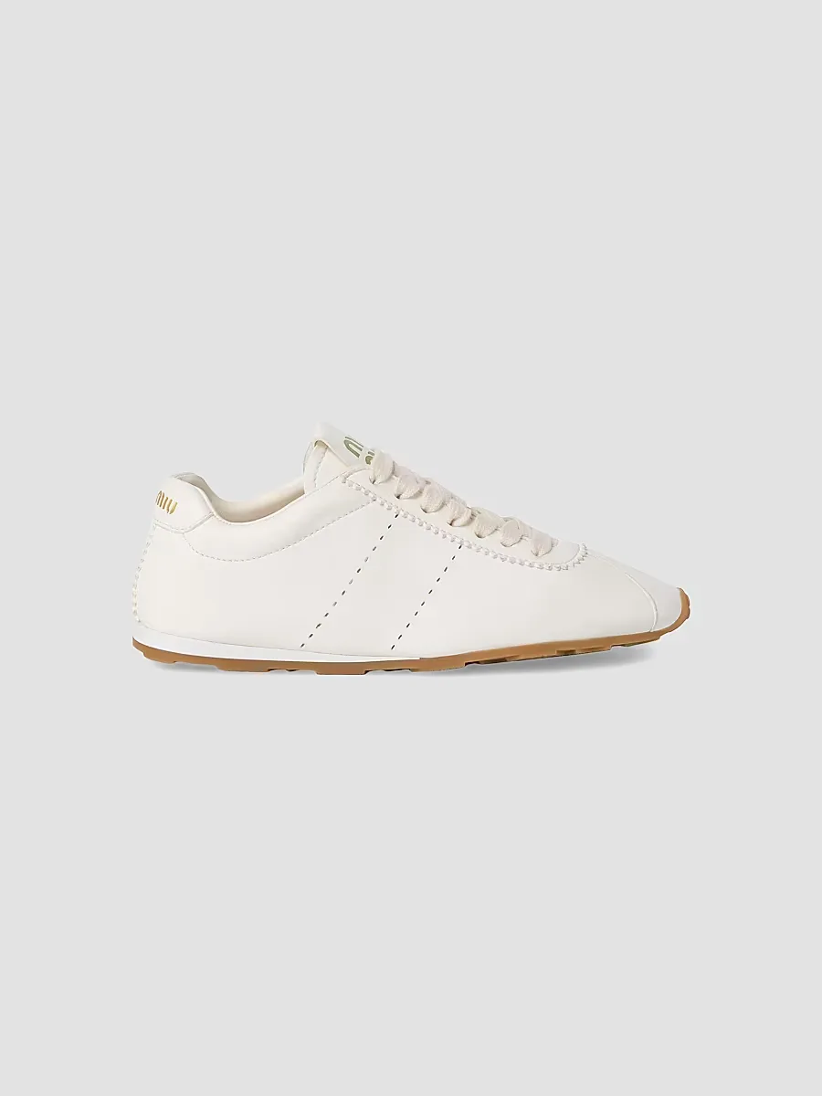 Plume Nappa Leather Sneakers by Miu Miu