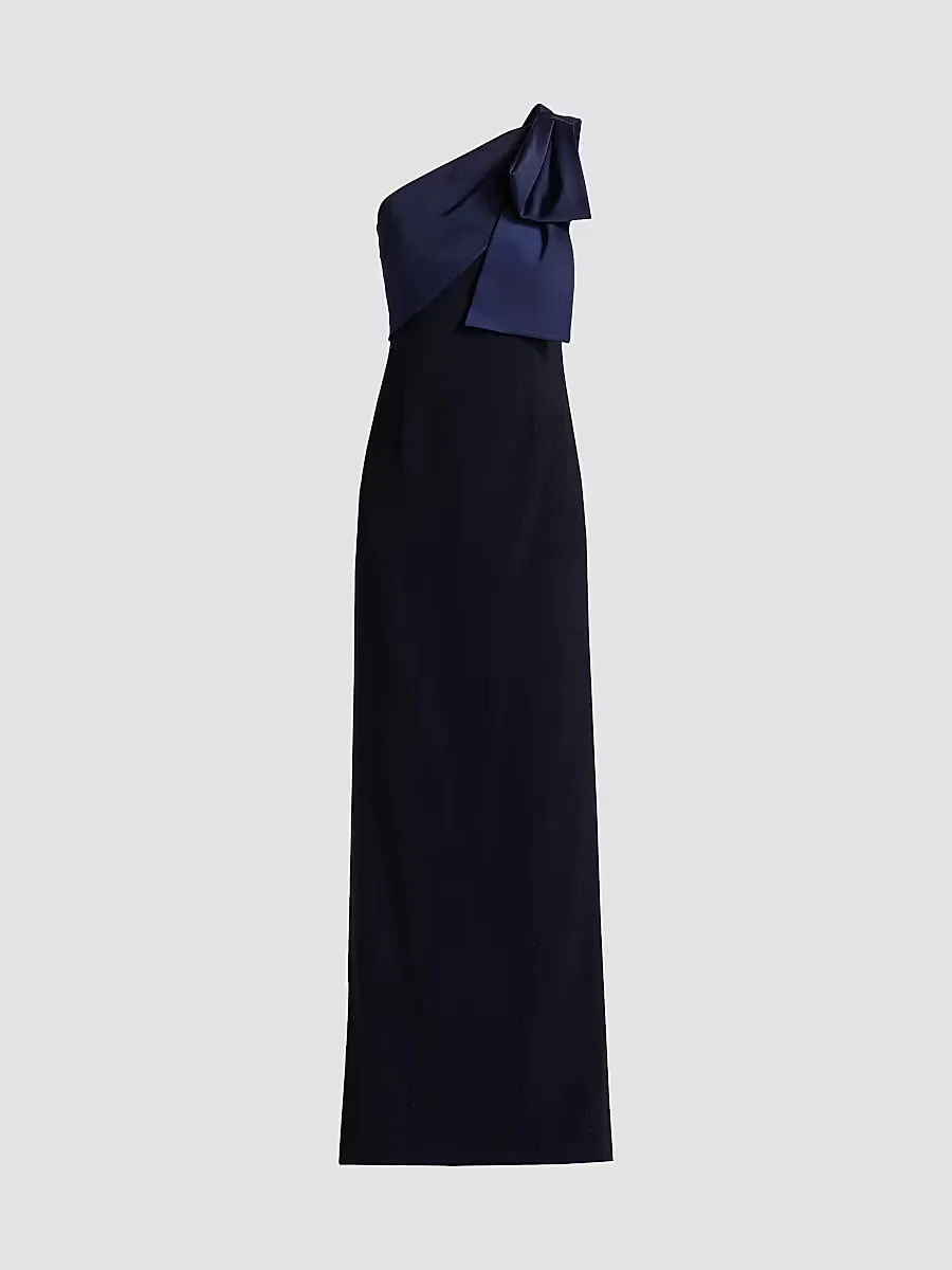 Estrella Stretch-Crepe One-Shoulder Gown by SACHIN BABI