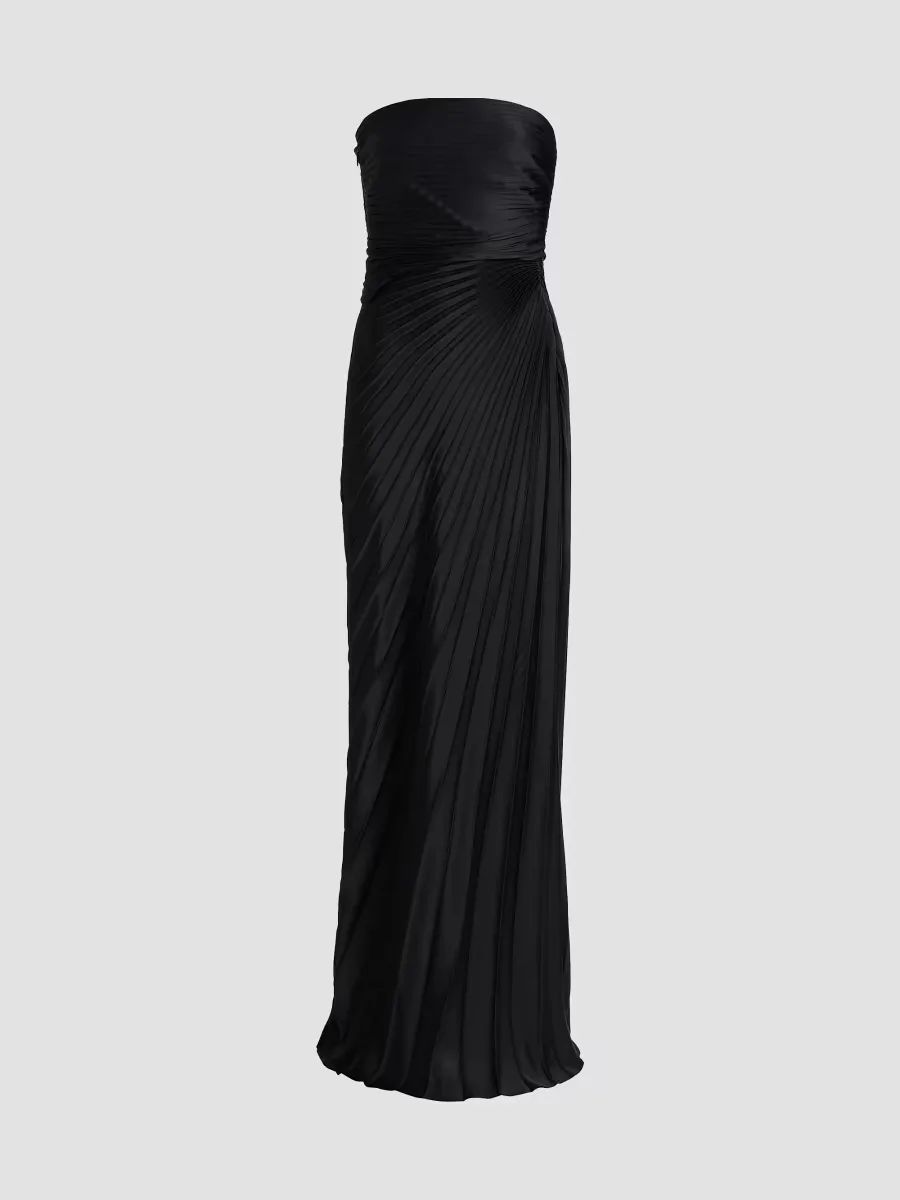 Bianca Pleated Strapless Gown by A.L.C.