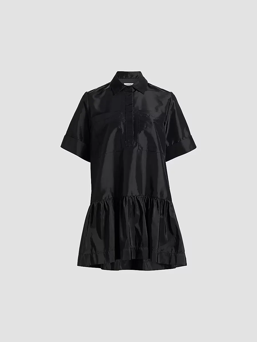 Cris Ruffle-Hem Minidress by SIMKHAI