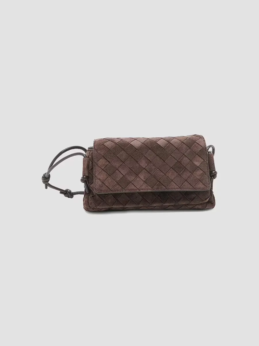 Notturno Intrecciato Suede Pouch