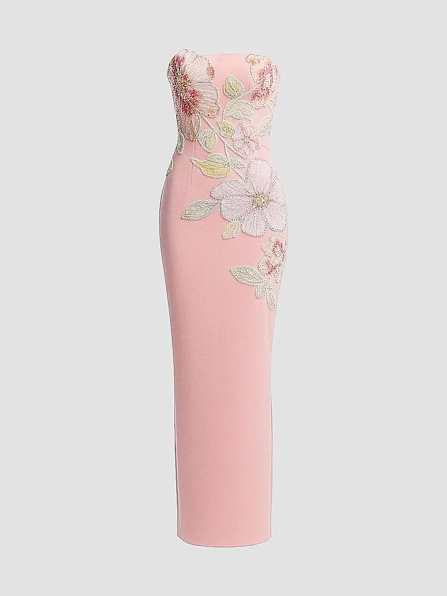 Viviana Floral Column Gown