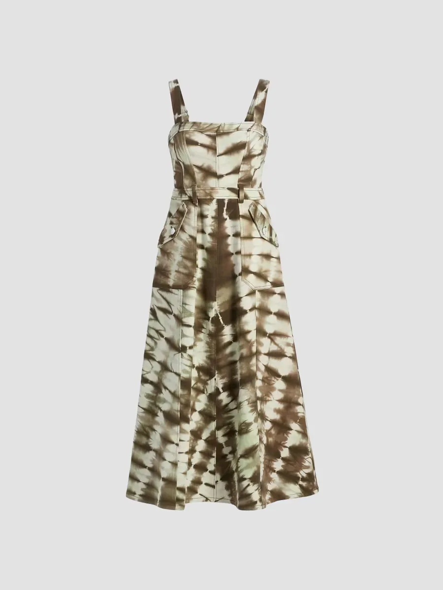 Malani Tie-Dye Denim Midi-Dress by Cinq  Sept