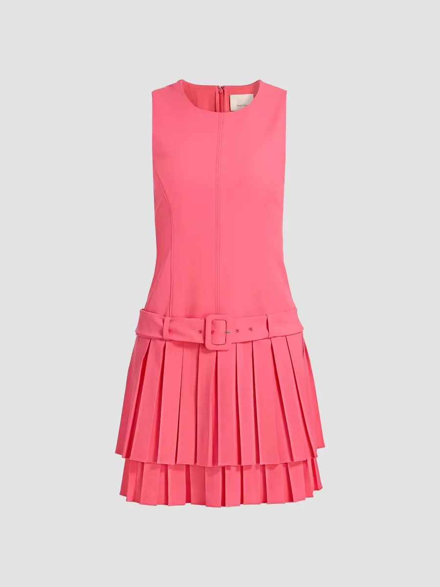 Reena Drop Waist Pleated Minidress by Cinq  Sept