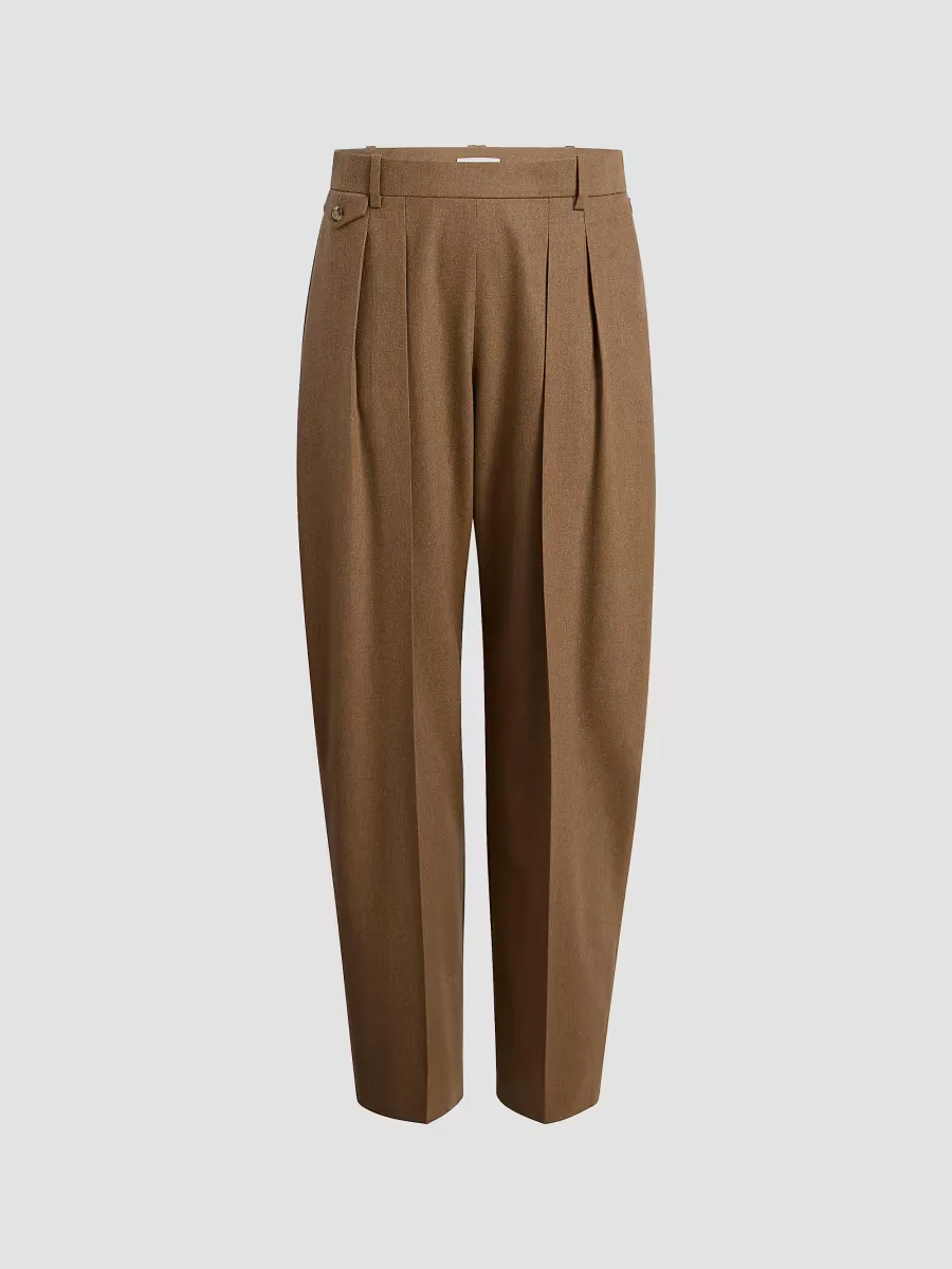 Dugan Pleated Wool Pants by Khaite
