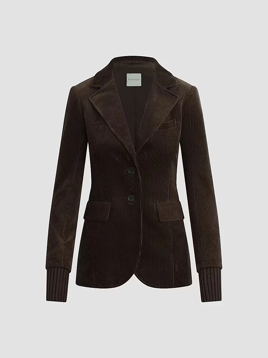 The Cord City Cotton Corduroy Blazer by Favorite Daughter