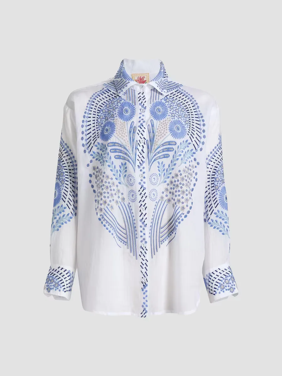 Palladium Embroidered Button-Front Shirt