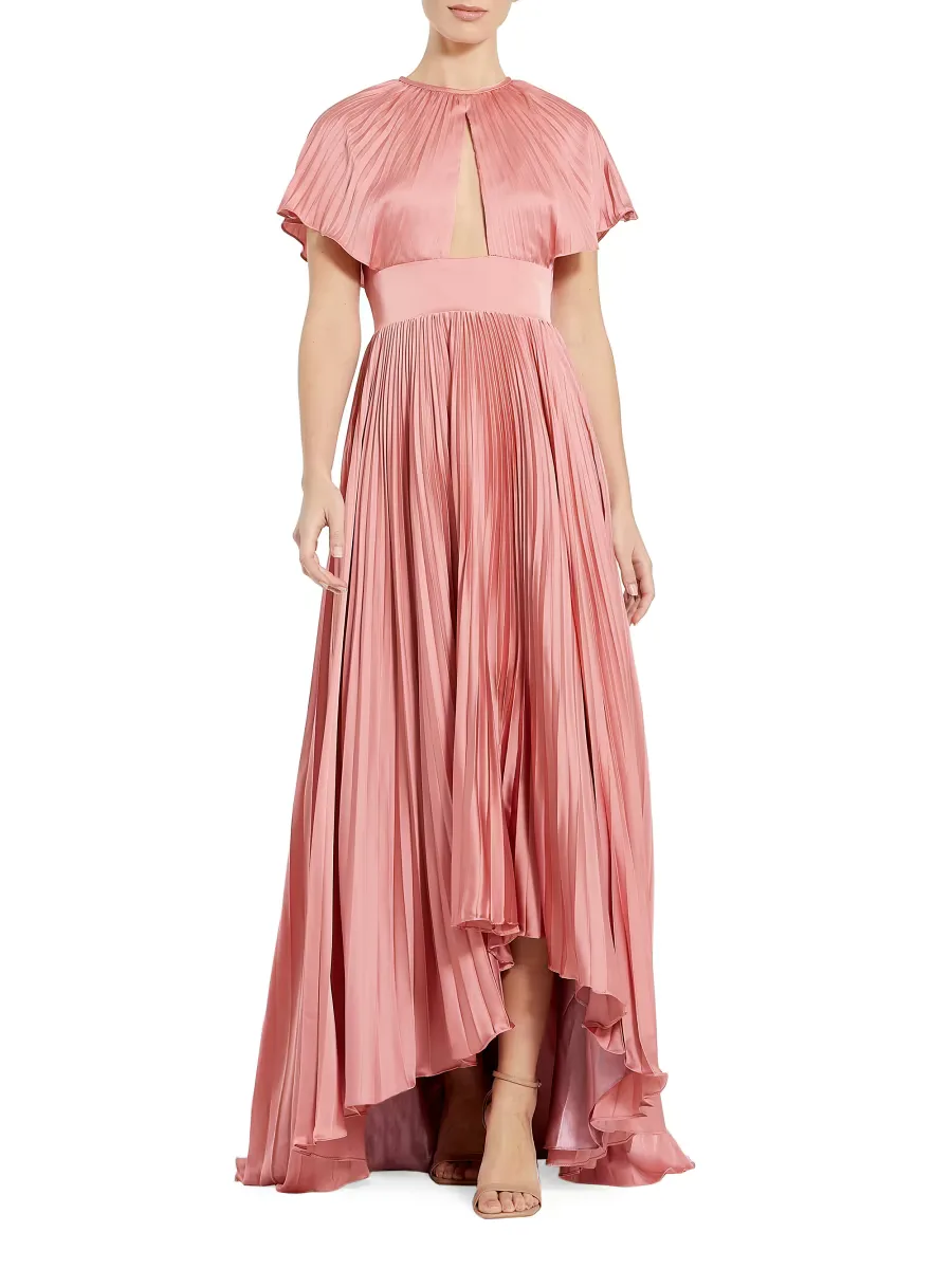 Cut-Out Pleated Maxi Dress by M.A.C.