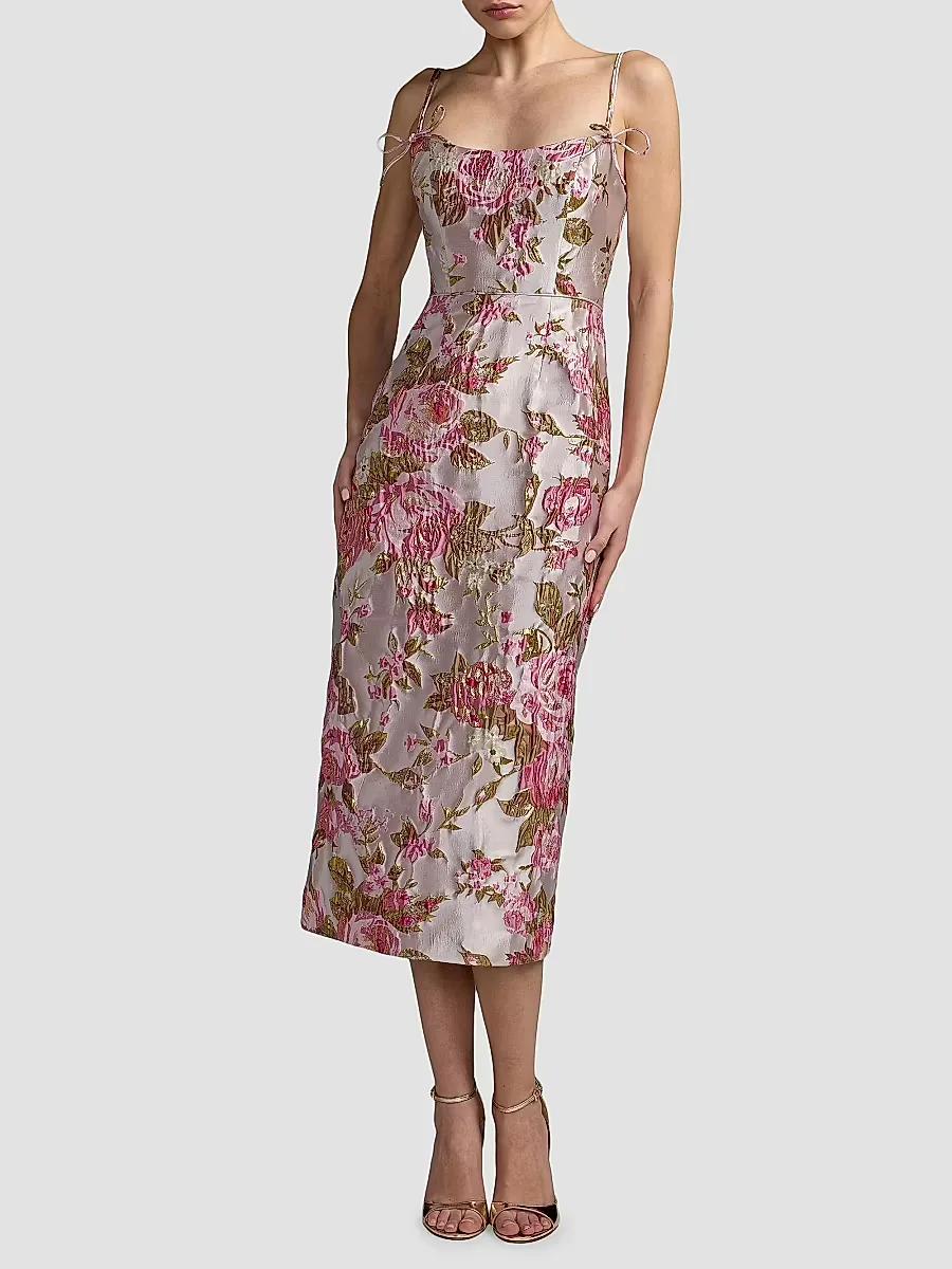 Floral Brocade Cocktail Dress by M.A.C.
