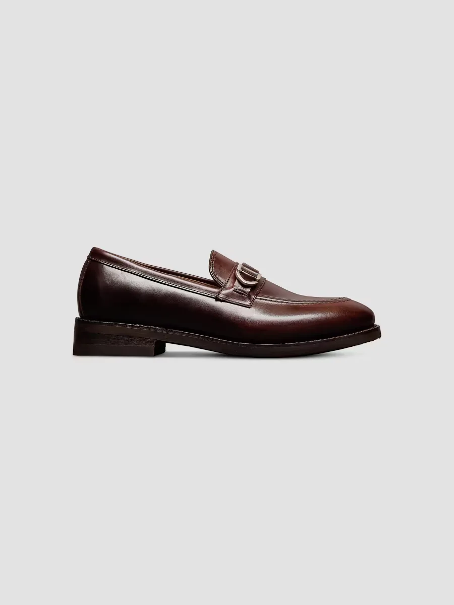 Rollins Buckle-Detail Leather Loafers