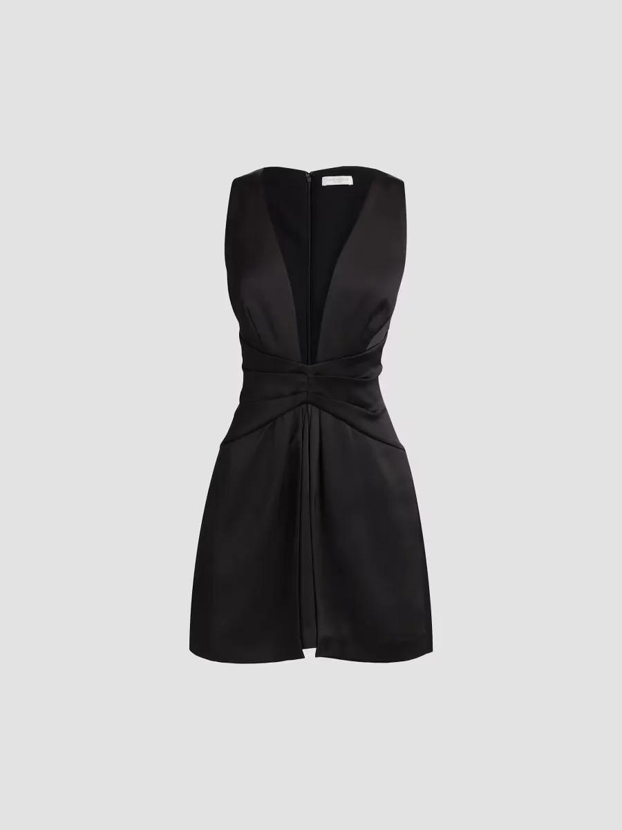 Cassea Ruched Satin Minidress by Ramy Brook