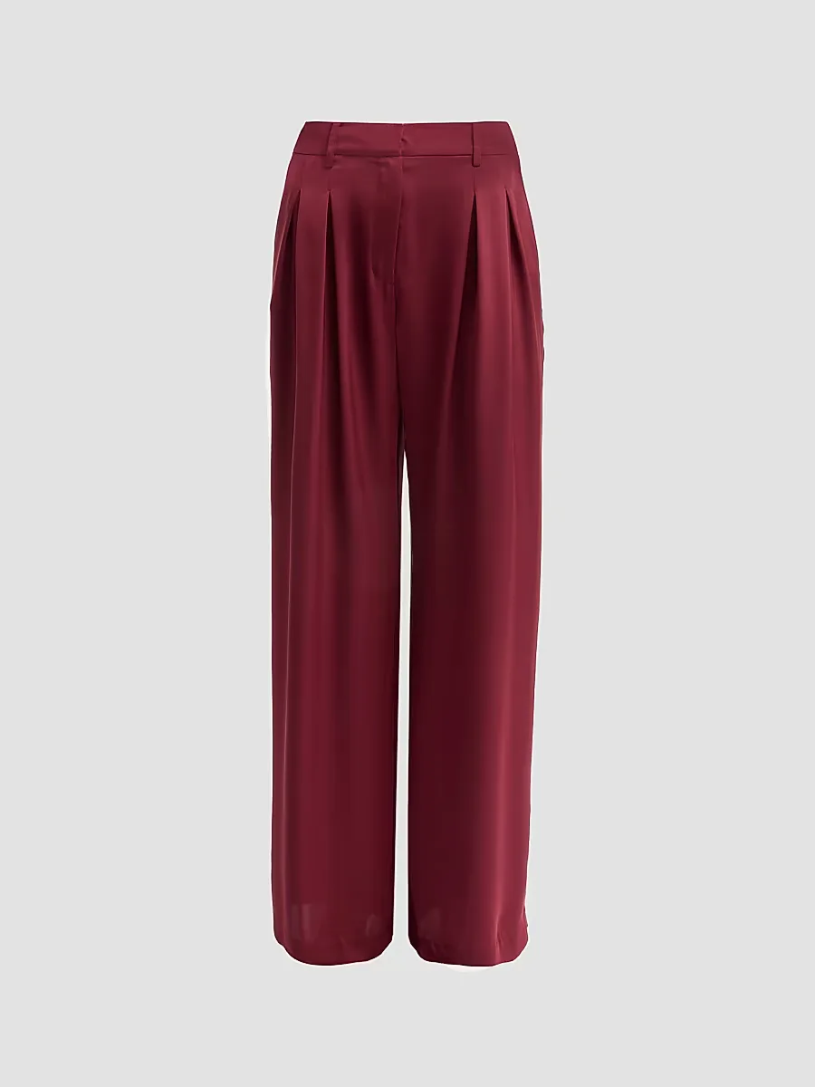 Oscar Pleated Wide-Leg Pants by Ramy Brook