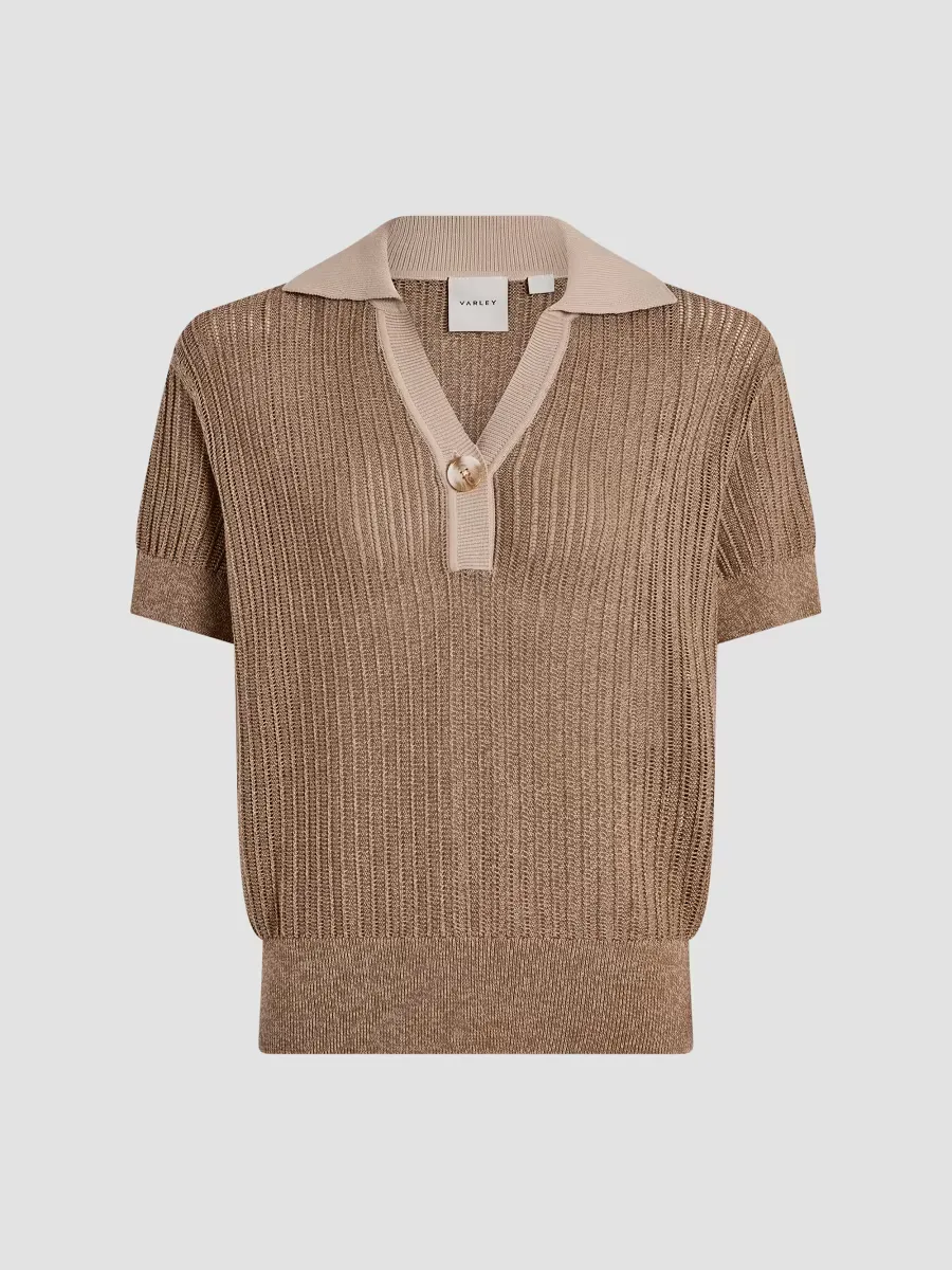 Perrine Cotton Polo Sweater by Varley