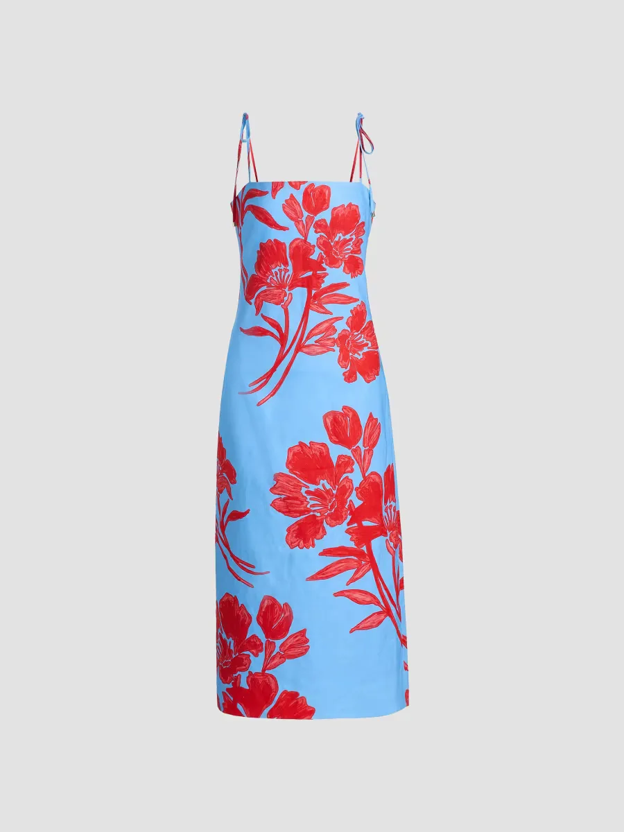 Chelsea Floral Linen Midi-Dress by Cara Cara