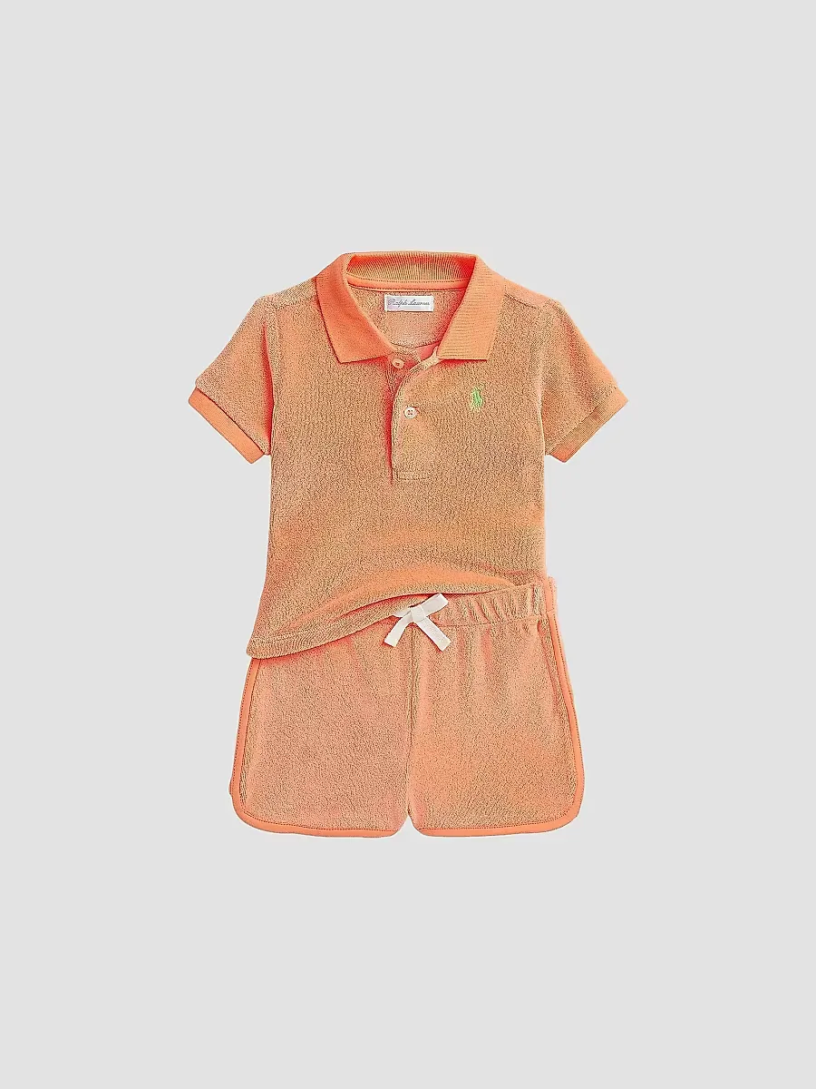 Terry Polo Shirt & Shorts Set by Polo Ralph Lauren