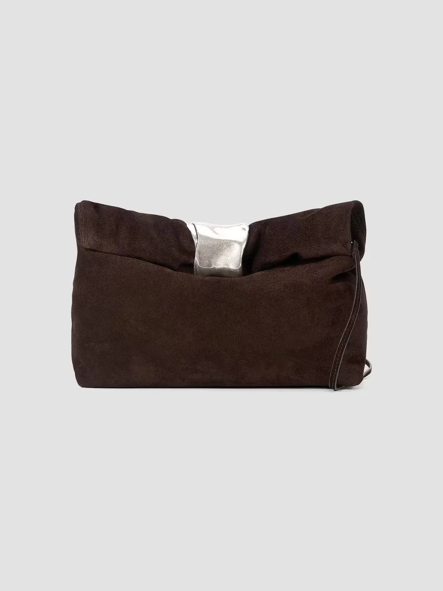 Cuff Suede Convertible Clutch